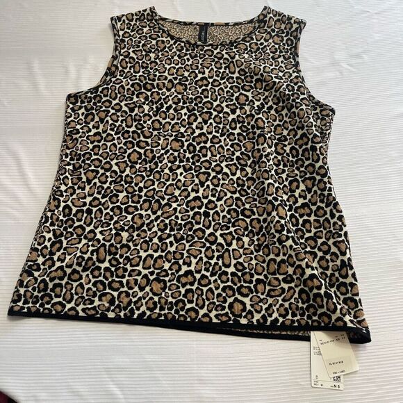 NWT Marc Cain Leopard Tank Top Size N5 US 12 New - Picture 1 of 8